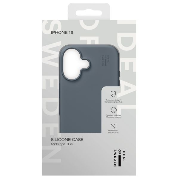 iDeal of Sweden Coque Silicone Apple iPhone 16 - Midnight Blue