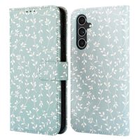 imoshion Étui de télephone portefeuille Design Samsung Galaxy A54 (5G) - Smoke Green Flowers