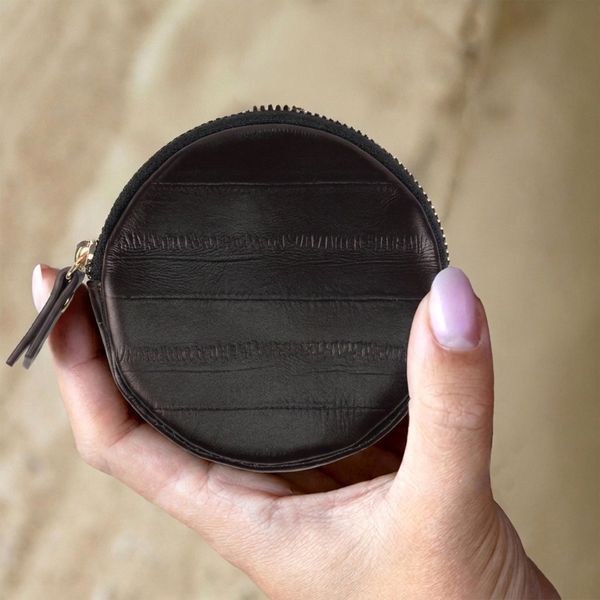 Selencia Nova Real Leather Mini Pouch - Dark Chocolate