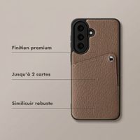 Selencia Coque Riva avec porte-cartes Samsung Galaxy A57 (5G) - Mocha Brown