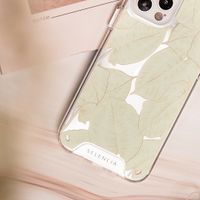 Selencia Coque très protectrice Zarya Fashion Apple iPhone SE (2022 / 2020) / 8 / 7 / 6(s) - Gold Green Botanic