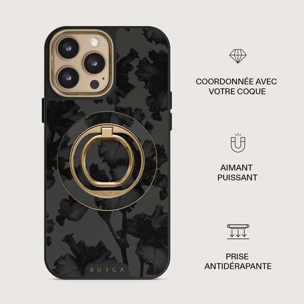 Burga Anneau de téléphone Magnetic Ringholder Gold - Compatible avec MagSafe - Nocturnal