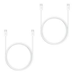 imoshion Câble Tressé USB-C vers USB-C 60 W - Lot de 2 - 1 mètre - Blanc