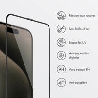 Accezz Protecteur d'écran en verre trempé + Applicateur Apple iPhone 15 Pro