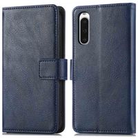imoshion Étui de télephone portefeuille de luxe Sony Xperia 10 V - Bleu foncé