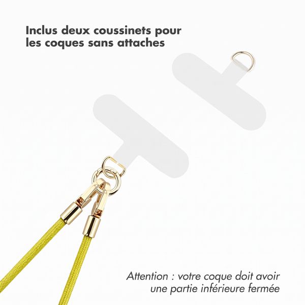 Selencia Cordon universel pour téléphone avec 2 crochets - réglable - Olive Dust