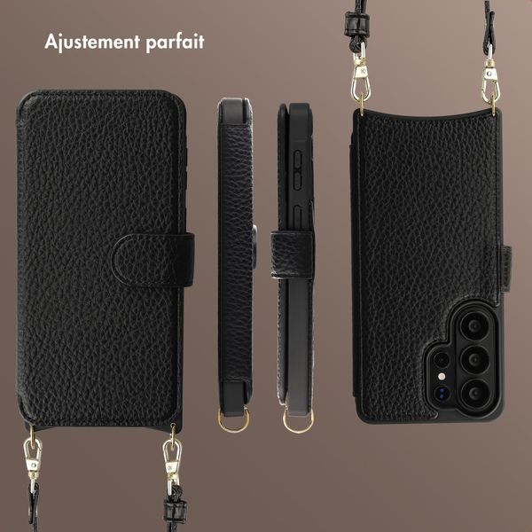 Selencia Étui Riva avec MagSafe et cordon de téléphone Samsung Galaxy S26 Ultra - Noir