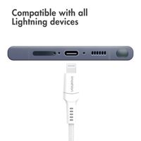 imoshion ﻿Câble Lightning vers USB-C - Non MFi - Textile tressé - 1 mètre - Blanc