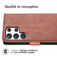 imoshion Étui de télephone portefeuille de luxe Samsung Galaxy S23 Ultra - Marron
