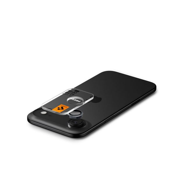 Spigen Optik Pro EZ Fit Lens Protector - Protection d'objectif de caméra (lot de 2) Apple iPhone Air - Crystal Gray