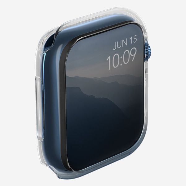 Uniq 2x Coque Glase Softcase Apple Watch 7 / 8 / 9 - 45 mm - Clear / Smoke