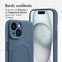 imoshion Coque Couleur avec MagSafe Apple iPhone 15 - Bleu foncé