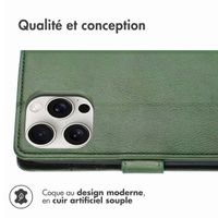 imoshion Étui de télephone portefeuille de luxe Apple iPhone 16 Pro Max - Vert