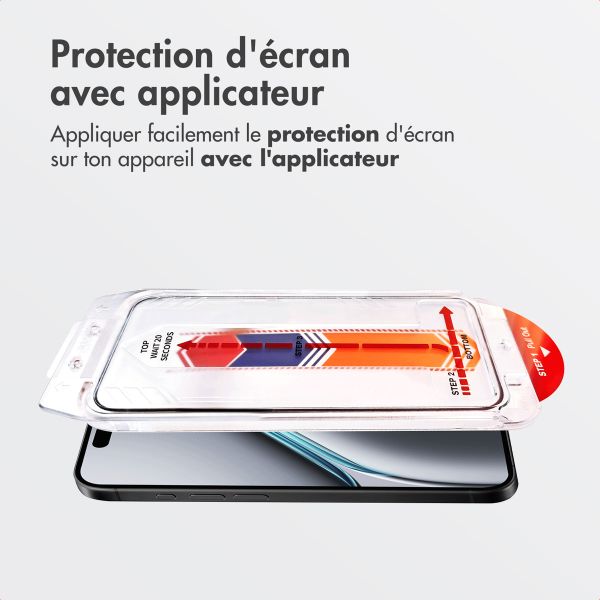 Accezz Protecteur d'écran en verre trempé + Applicateur Apple iPhone 17