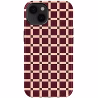 Selencia Coque arrière Vivid Apple iPhone 14 - Check This Burgundy