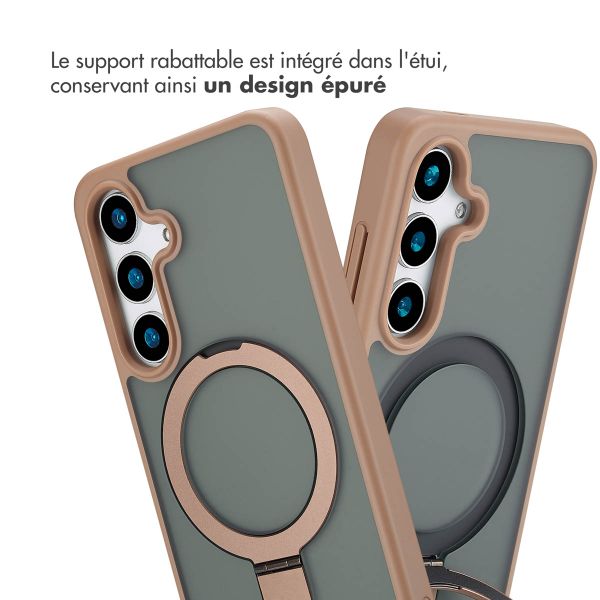 Accezz Coque Ring Stand avec MagSafe Samsung Galaxy S24 - Marron