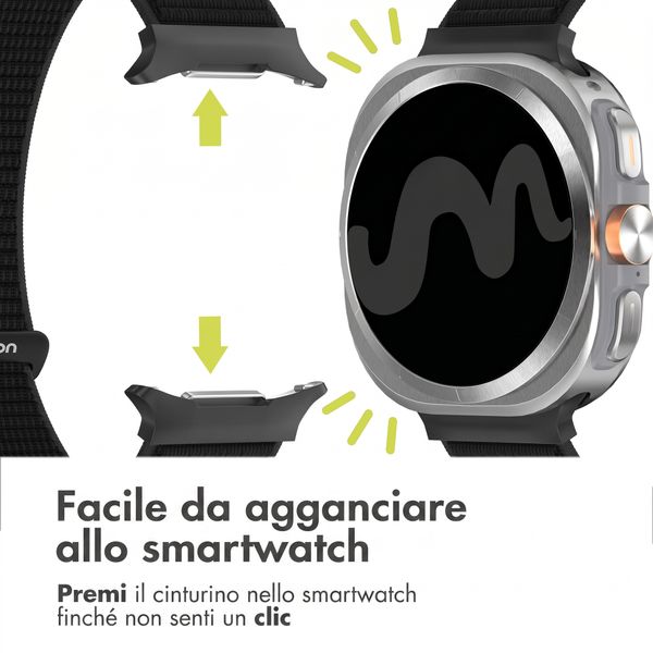 imoshion Bracelet en nylon Samsung Galaxy Watch Ultra (2024/2025) - Noir