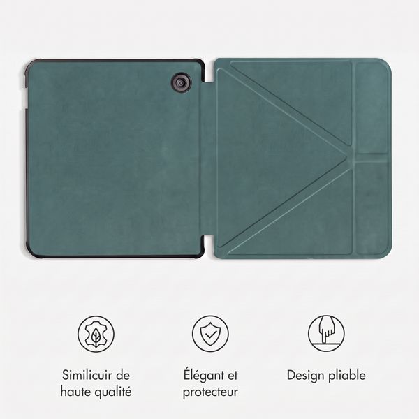imoshion Étui de liseuse portefeuille Pliable Kobo Libra Colour - Vert foncé