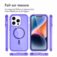 imoshion Coque Pailletée avec MagSafe Apple iPhone 14 Pro - Paillettes Violet