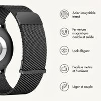 imoshion Bracelet magnétique milanais  - Connexion universelle 20 mm - Noir