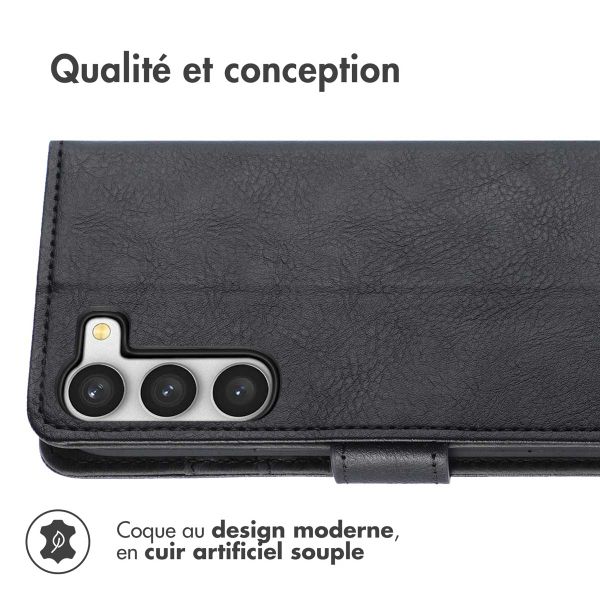 imoshion Étui de télephone portefeuille de luxe Samsung Galaxy S23 - Noir