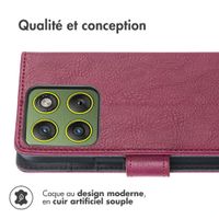 imoshion Étui de télephone portefeuille de luxe Motorola Edge 70 - Bordeaux