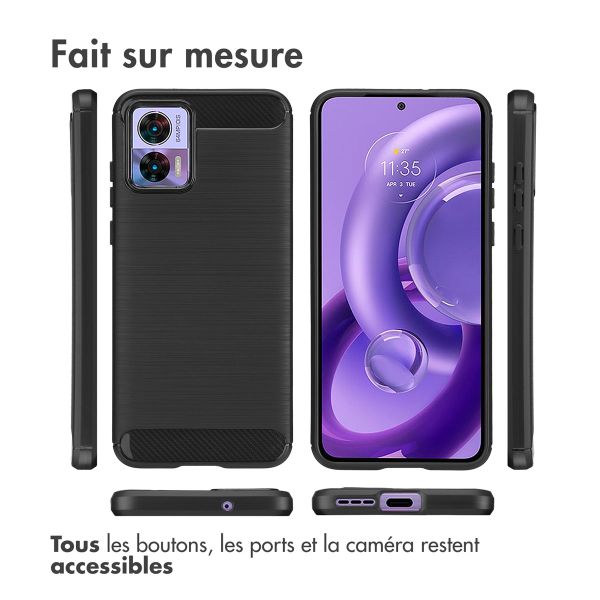 imoshion Coque Brushed Motorola Edge 30 Neo - Noir