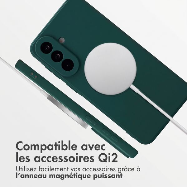 imoshion Coque Couleur avec MagSafe Samsung Galaxy A37 (5G) - Vert foncé