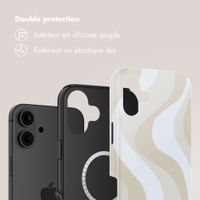 Selencia Coque arrière Vivid avec MagSafe Apple iPhone 16 - Desert Waves Beige