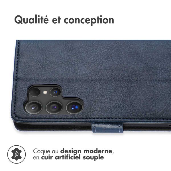 imoshion Étui de télephone portefeuille de luxe Samsung Galaxy S24 Ultra - Bleu foncé