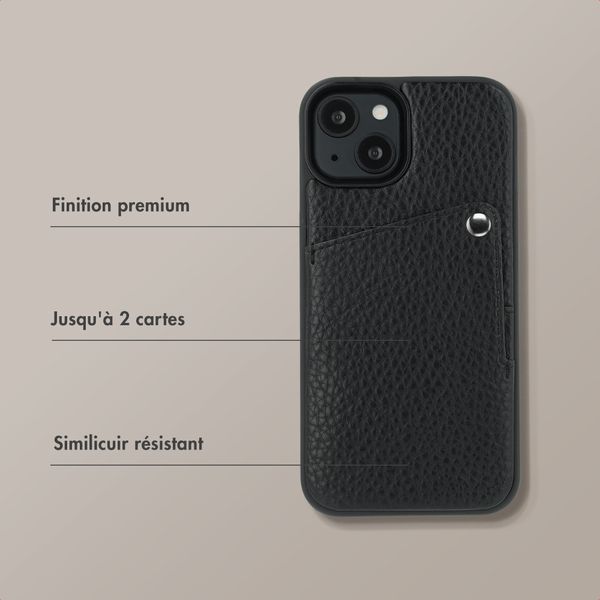 Selencia Coque Riva avec porte-cartes Apple iPhone 14 / 13 - Noir