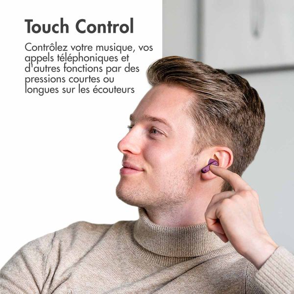imoshion Aura Pro Écouteurs intra-auriculaires sans fil - Réduction active du bruit (ANC) - Bordeaux