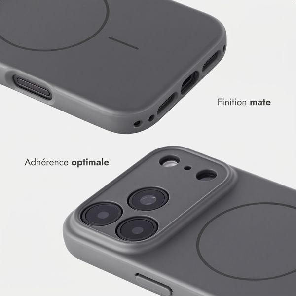 Accezz Coque Grip avec MagSafe Apple iPhone 18 Pro / 17 Pro - Gris