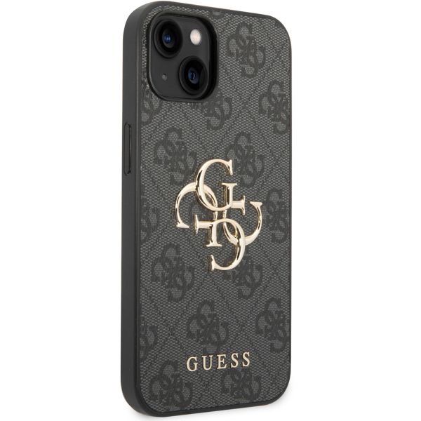 Guess Coque 4G Metal Logo Backcover Apple iPhone 14 - Gris