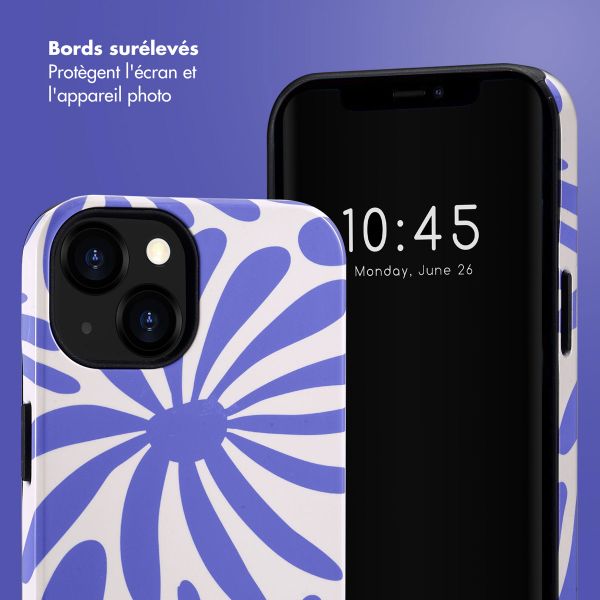 Selencia Coque arrière Vivid Apple iPhone 13 - Modern Bloom Sapphire Blue