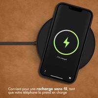 Accezz Coque en cuir de qualité supérieure avec fentes pour cartes Samsung Galaxy S22 Plus - Marron