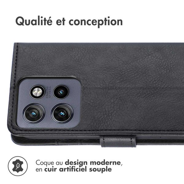 imoshion Étui de télephone portefeuille de luxe Motorola Thinkphone 25 / Edge 50 Neo / Edge 60 Neo - Noir
