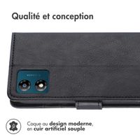 imoshion Étui de télephone portefeuille de luxe Motorola Moto E13 - Noir