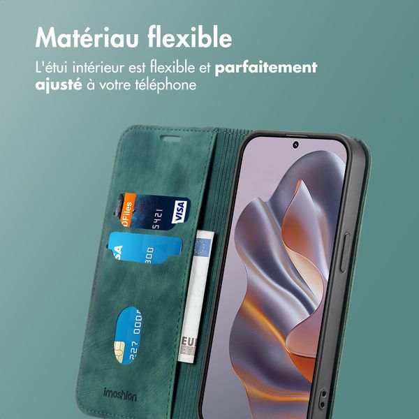 imoshion Étui de téléphone portefeuille Slim Motorola Thinkphone 25 / Edge 50 Neo / Edge 60 Neo - Vert