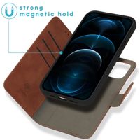imoshion Etui de télephone luxe 2-en-1 amovible Apple iPhone 12 (Pro) - Marron