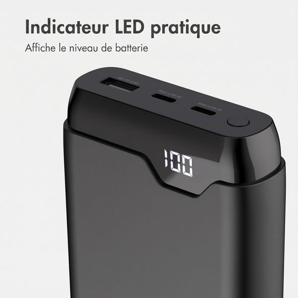 imoshion Batterie externe - 27.000 mAh - Quick Charge et Power Delivery - 30W - Noir