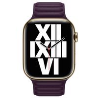 Apple Bracelet Leather Link Apple Watch | 44/45/46/49 mm - Taille S/M - Dark Cherry