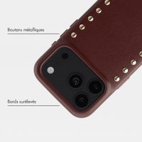 Selencia Coque arrière Studs avec MagSafe Apple iPhone 18 Pro Max / 17 Pro Max - Cacao Crush