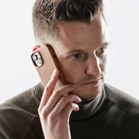 Accezz Coque arrière en cuir avec MagSafe Samsung Galaxy S24 - Sienna Brown