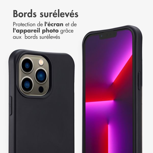 imoshion Coque arrière Color avec cordon amovible et MagSafe Apple iPhone 13 Pro - Noir