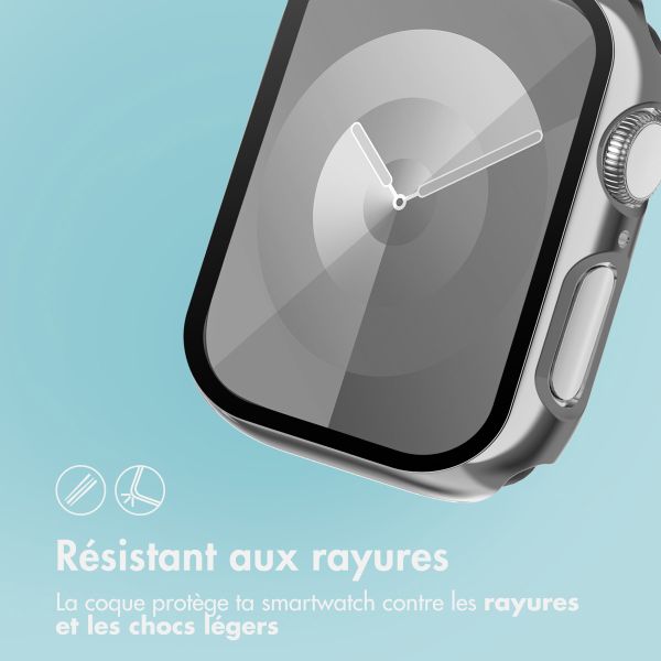imoshion Coque rigide brillante à couverture complète Apple Watch 7 / 8 / 9 - 41 mm - Argent