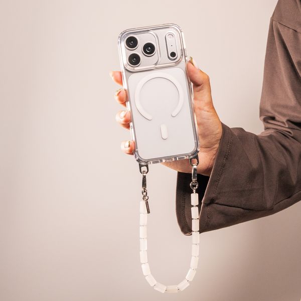 Selencia Coque arrière Rivièra MagSafe avec crochets amovibles Apple iPhone 16 Pro - Transparent