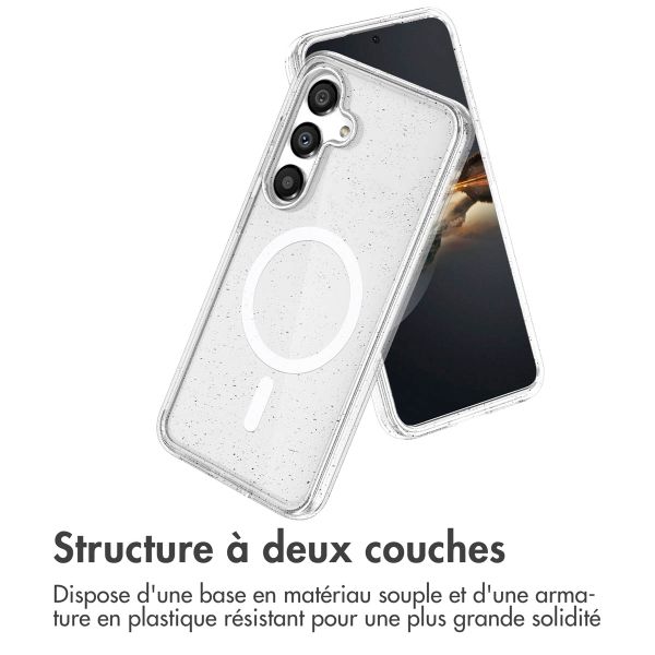 imoshion Coque Pailletée avec MagSafe Samsung Galaxy S24 - Paillettes Transparent