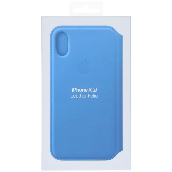 Apple Étui de télephone portefeuille Leather Folio Apple iPhone X / Xs - Cornflower