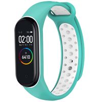 imoshion Bracelet sport silicone Xiaomi Mi Band 3 / 4 - Mint Green & White